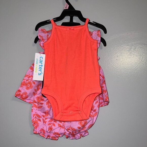 NWT Carter's Baby Girl Shorts Outfit Set, 3-Piece Floral Size 0-3 Months - Picture 5 of 6